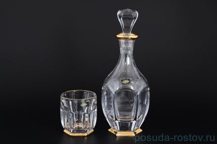 Набор для виски 7 предметов (графин + 6 стаканов) &quot;Сафари /с золотом&quot; R-G / 113535