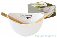 Салатник 28 х 16 см с ложками &quot;Kitchen Elements&quot; (подарочная упаковка) / 291585