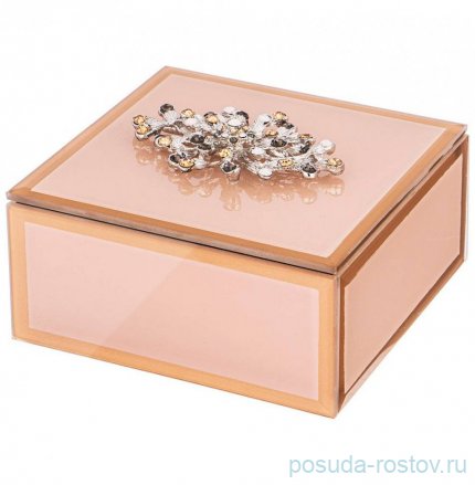 Шкатулка 12 х 12 х 8 см бежевая &quot;Brooch&quot; / 271710