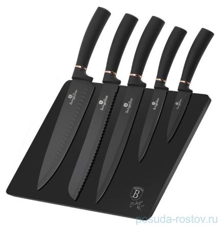 Набор кухонных ножей на магнитной подставке 7 предметов &quot;Black Rose Collection&quot; / 156524