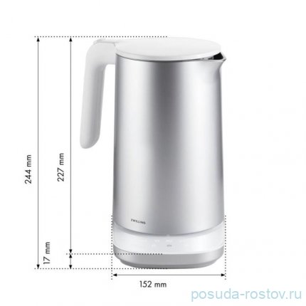 Чайник 1,5 л электрический серебристый &quot;Enfinigy /ZWILLING Pro&quot; / 327943