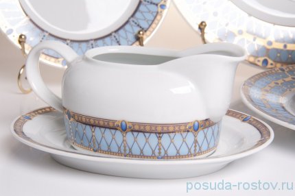 Столовый сервиз на 6 персон 28 предметов &quot;Кайро /Синий&quot; / 039307