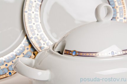 Столовый сервиз на 6 персон 28 предметов &quot;Кайро /Синий&quot; / 039307