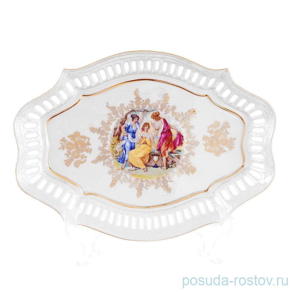 Конфетница 27 см перф. "Корона /Мадонна перламутр" / 182884