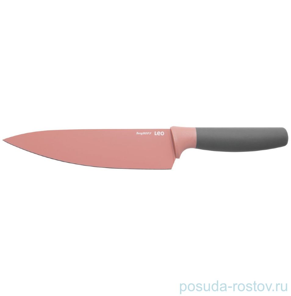 Нож поварской 19 см розовый "Leo" / 162582