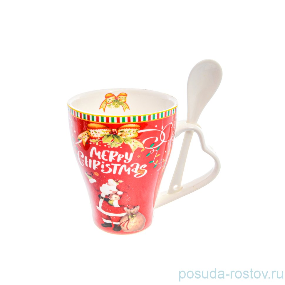 Кружка с ложкой "Christmas time /Royal Classic" / 228349