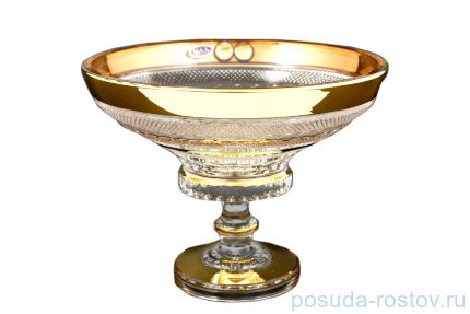 Конфетница 20 см н/н &quot;Max Crystal /Хрусталь с золотом&quot; / 124848