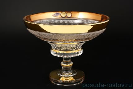 Конфетница 20 см н/н &quot;Max Crystal /Хрусталь с золотом&quot; / 124848