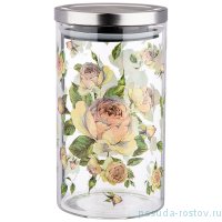 Банка для сыпучих продуктов 1,2 л &quot;винтаж /розы&quot; / 253573