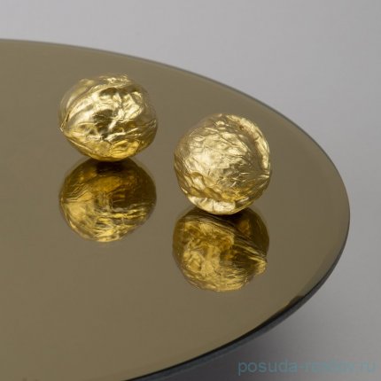 Тортовница на ножке golden mirror 30*7 см / 360476