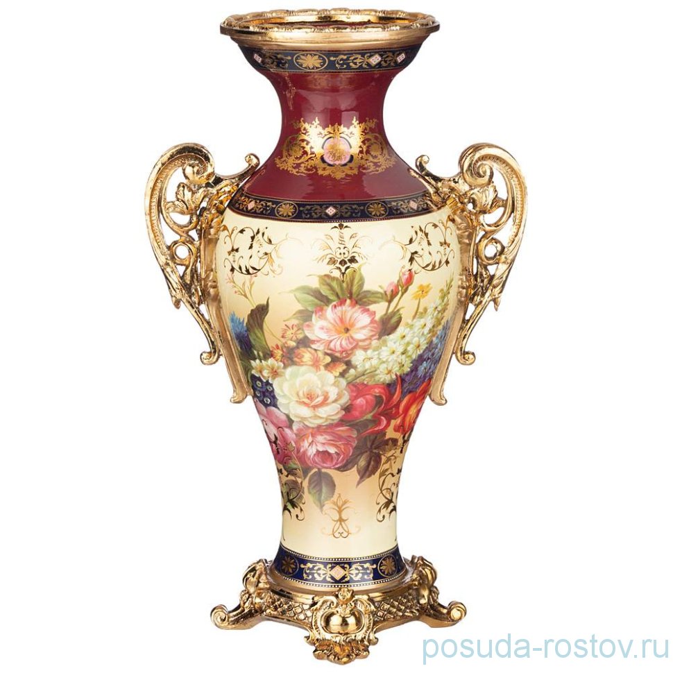 Ваза для цветов 24 х 16,5 х 39,5 см с ручками / 273804