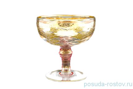 Конфетница н/н средняя &quot;Timon /Роберто Луиза /с золотом&quot; розовая ножка  / 148505