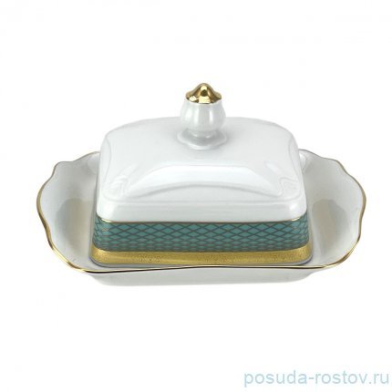 Масленка 250 гр &quot;Сабина /Сетка на бирюзовом /Золотая лента&quot; / 274523