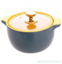 Кастрюля 26,5 х 22 х 12 см с крышкой 2,5 л синяя &quot;Flameproof&quot; / 290736