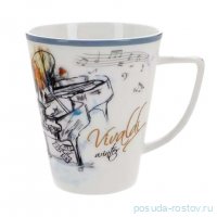 Кружка 380 мл с голубым кантом &quot;Зима /A. Vivaldi&quot; / 362006