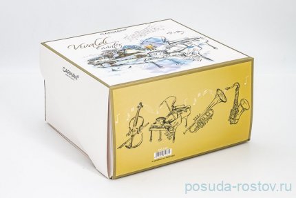 Кружка 380 мл с голубым кантом &quot;Зима /A. Vivaldi&quot; / 362006