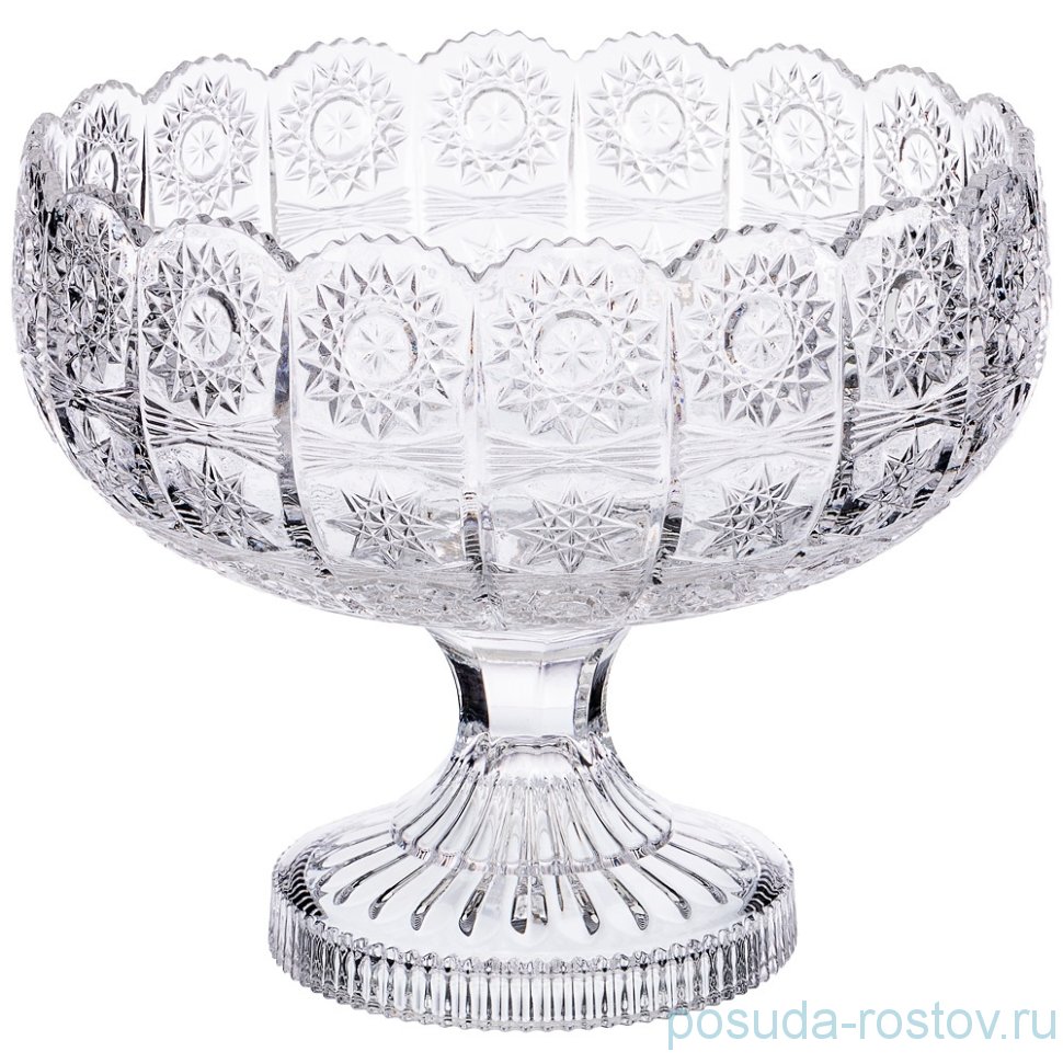 Конфетница 23 х 23 х 19,5 см н/н "muza crystal /резная" / 193026