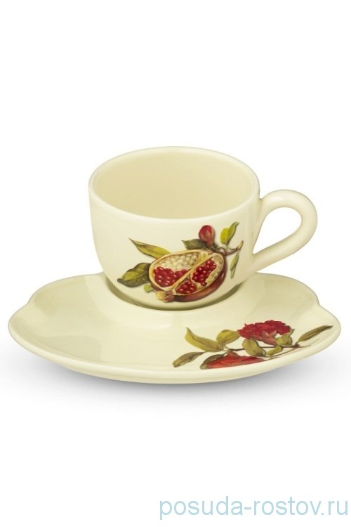 Чайная пара 500 мл 1 шт "Artigianato ceramico /Гранат" / 233006
