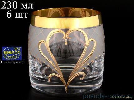 Стаканы для виски 230 мл 6 шт &quot;Идеал /Золотой узор 24259&quot; / 059436