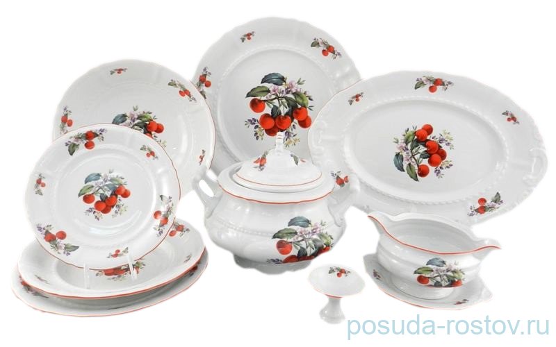 Столовый сервиз на 6 персон 25 предметов "Соната /Вишенка" / 158462