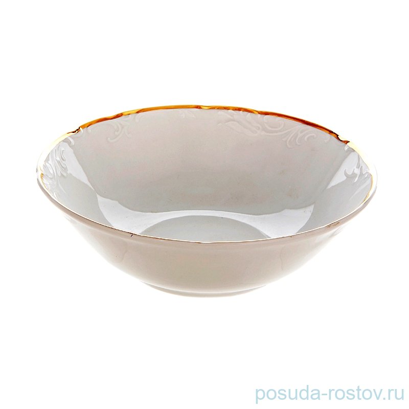 Салатник 23 см "Тулип /Золотая ниточка /отводка золото" / 086484