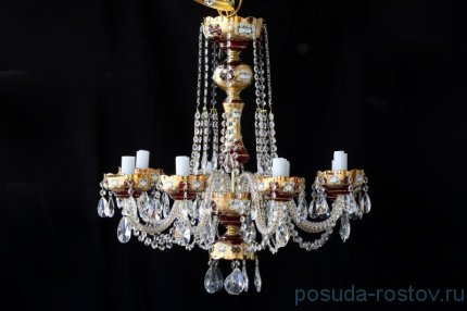 Люстра 8 рожковая &quot;Лепка красная&quot; / 029359