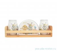 Набор для сервировки 3 предмета на подставке &quot;Spring Bunnies&quot; / 280003