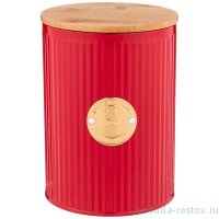 Емкость для сыпучих продуктов 11 х 15 см красная Чай 1,3 л &quot;Тюдор&quot; / 252385