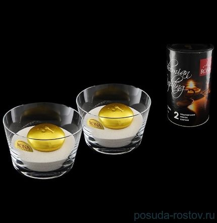 Подсвечники 2 шт h-6 см со свечами TUBUS / 124466
