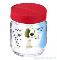 Банка для сыпучих продуктов 425 мл с рисунком &quot;Mood&quot; / ассорти / 293906