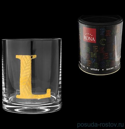 Стакан для виски 390 мл TUBUS &quot;Азбука /Буква &quot;L&quot; / 135883