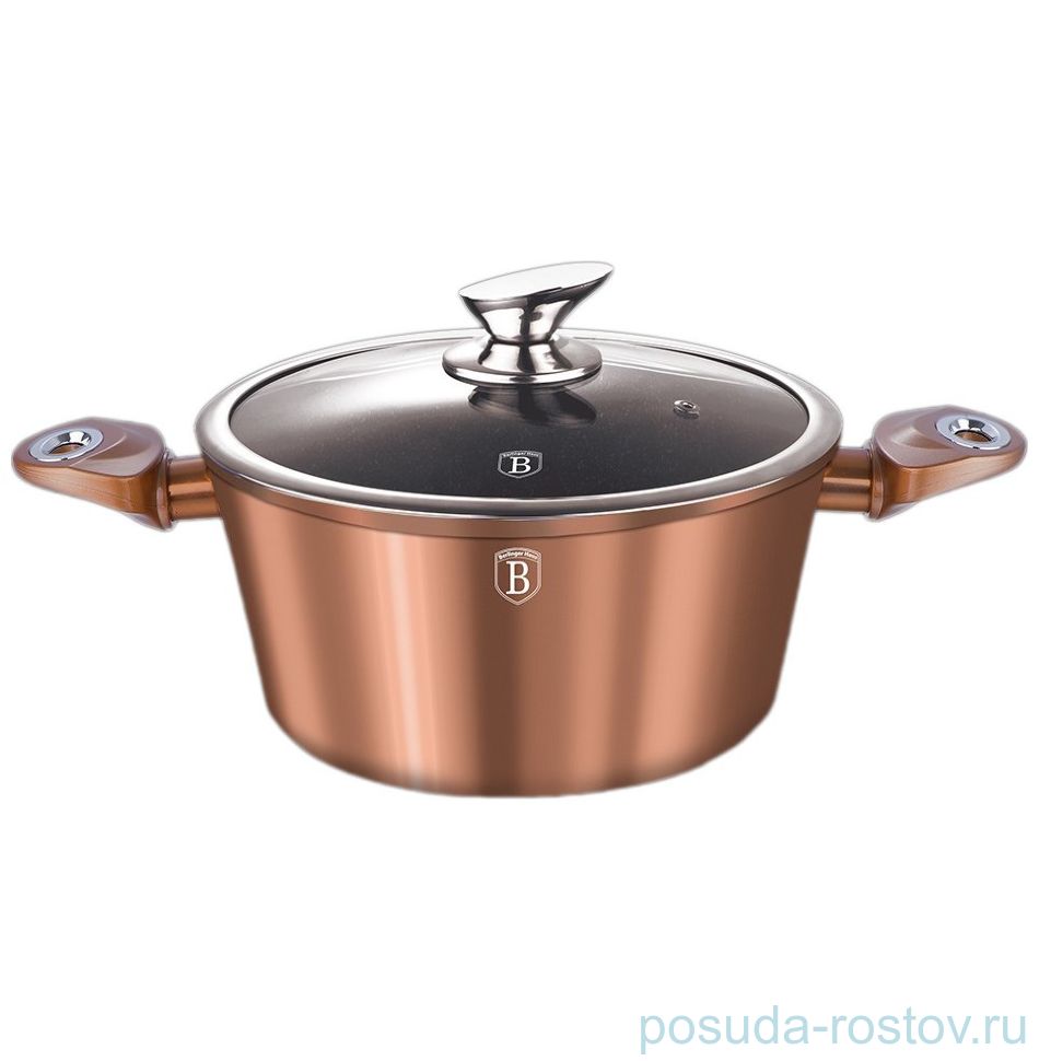 Кастрюля 28 см с крышкой 6,1 л Rosegold Line" / 134427