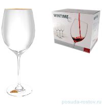 Бокалы для красного вина 680 мл 6 шт &quot;Wintime /Золотая отводка&quot; / 088029