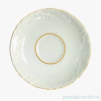 Блюдце 12,5 см 1 шт &quot;Рококо /Две линии золото&quot; / 252199