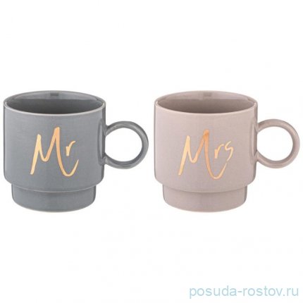 Набор кружек 400 мл 2 шт &quot;mrs&amp;mr /love you&quot; / 347146