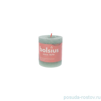 Свеча Рустик 8 х 6,8 см &quot;Зеленый шалфей /Bolsius&quot;  / 257266