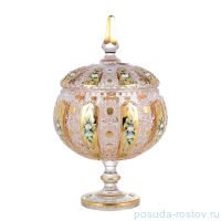 Конфетница 25,5 см с крышкой н/н &quot;Хрусталь с золотом&quot; / 149854