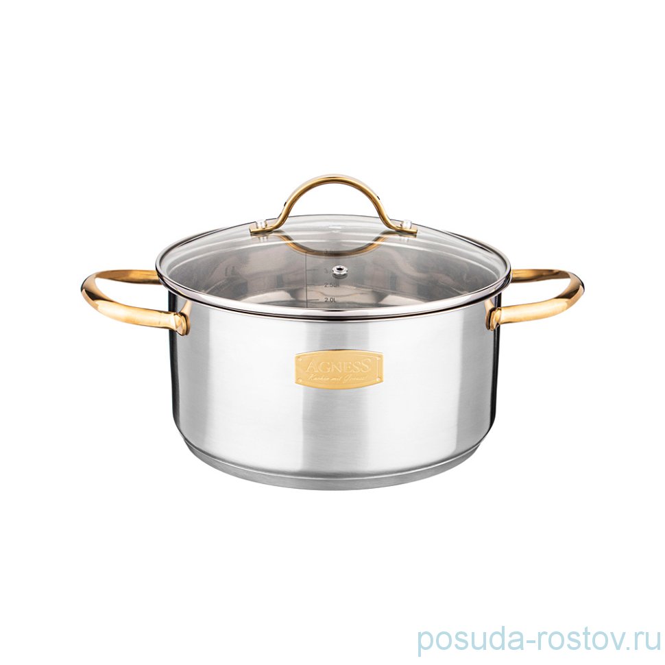 Кастрюля 18 х 9 см со стеклянной крышкой 2,1 л "craft collection" / 213779