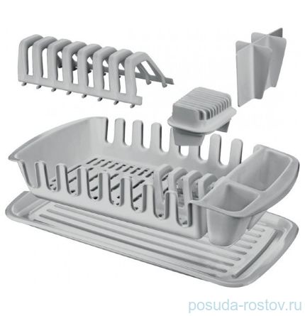 Сушилка для посуды с лотком серая &quot;Tescoma /CLEAN KIT&quot; / 142359