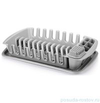 Сушилка для посуды с лотком серая &quot;Tescoma /CLEAN KIT&quot; / 142359