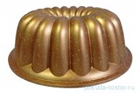 Форма для выпечки кекса 25 см антипригарное покрытие золотая &quot;GRANIT CAKE MOULD&quot; / 288936