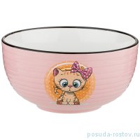 Салатник 14,5 х 7,5 см 700 мл &quot;милые котята /розовый&quot; / 207902