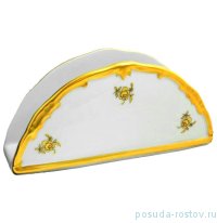 Салфетница 17 см &quot;Роза золотая /золото&quot;  / 012302