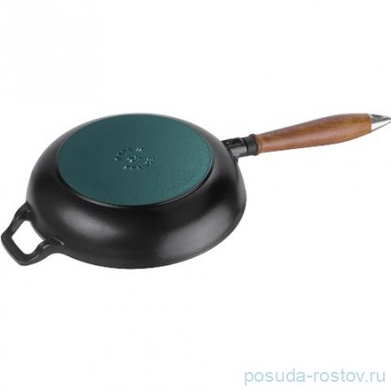 Сковорода 24 см с деревянной ручкой черная &quot;STAUB&quot; / 233884