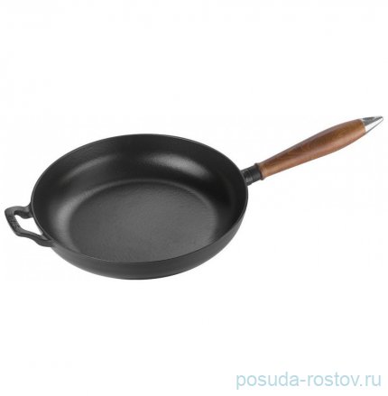 Сковорода 24 см с деревянной ручкой черная &quot;STAUB&quot; / 233884