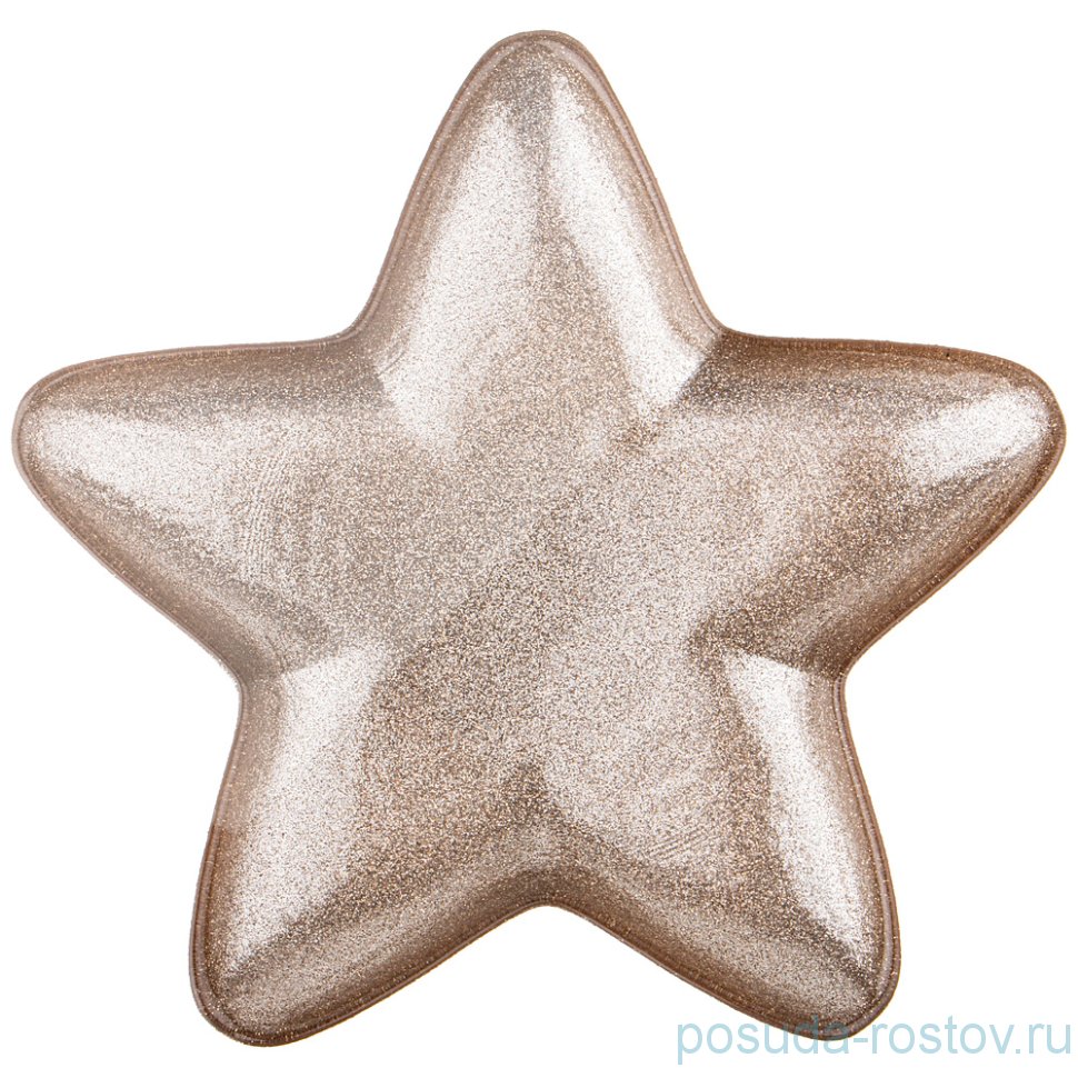 Блюдо 22 см Звезда "Star champagne shine" / 259918