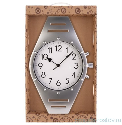 Часы настенные 41 х 26,5 х 5 см кварцевые серебро &quot;WATCH&quot; / 188035