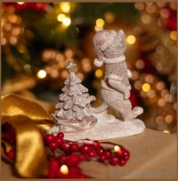 Статуэтка 13 х 5,5 х 11,5 см &quot;Котик с елочкой&quot; / 378884