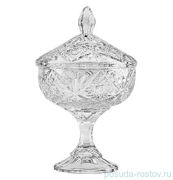 Ваза для конфет 24 см н/н с крышкой "Тукана-Миранда /Без декора" / 036853