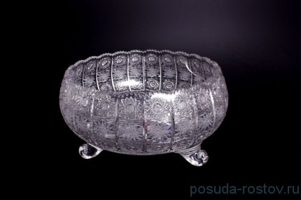 Ваза для фруктов 31 см на 3-х ножках &quot;Хрусталь резной&quot; / 006672